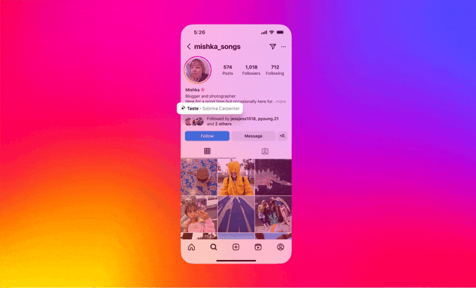 Instagramのプロフィールに音楽を追加できるように。やり方を解説